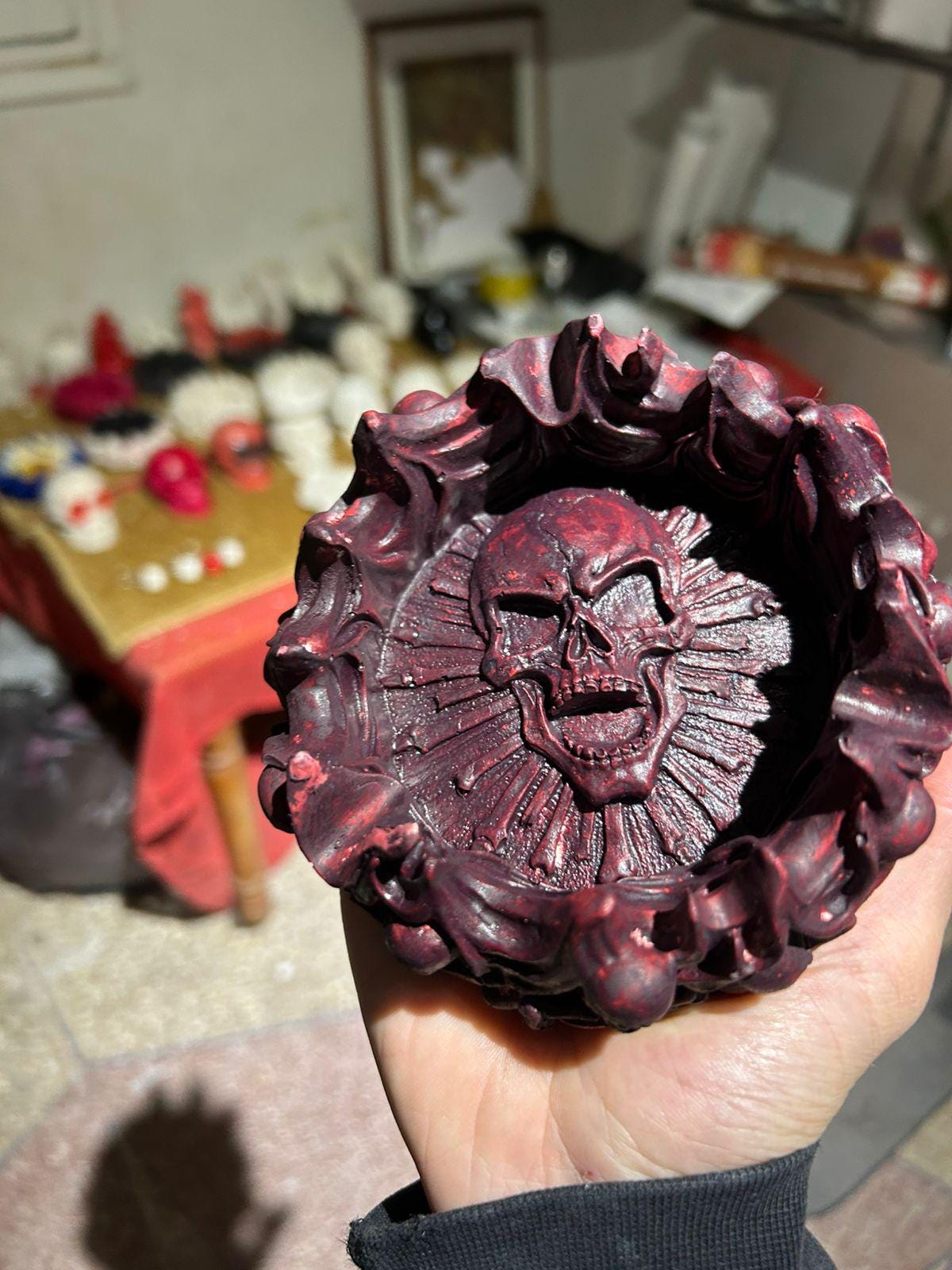 Cendrier Crâne  Édition Artisanale Unique